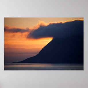 Poster Coucher de soleil sur la côte d'Ålesund