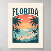 Coucher de soleil sur la côte de Floride