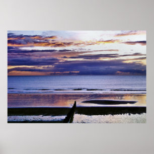 POSTER COUCHER DE SOLEIL SUR LA MER