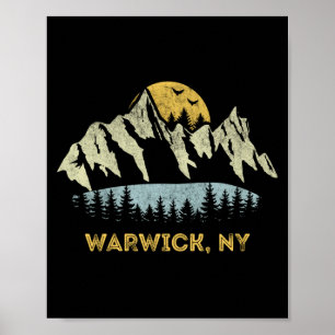 Poster Coucher de soleil sur la montagne de Warwick New Y