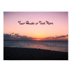 Coucher de soleil sur la plage foncée