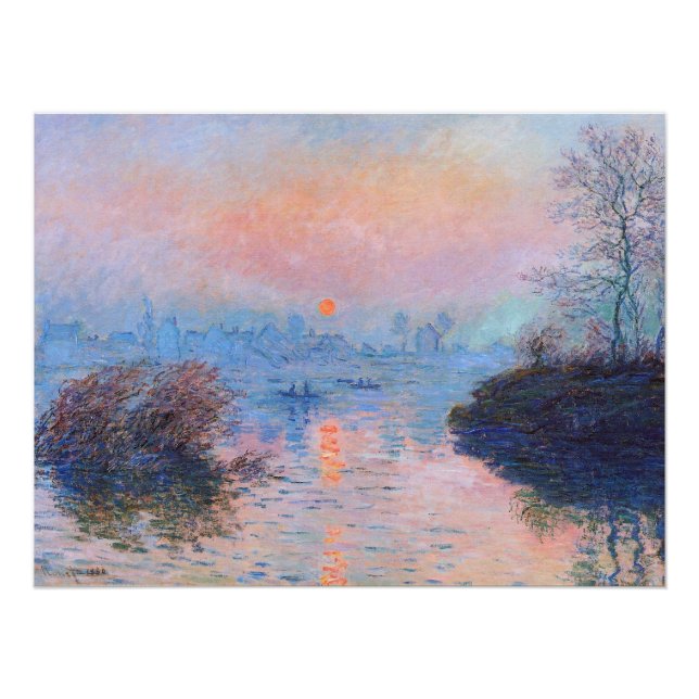 Poster Coucher de soleil sur la Seine Claude Monet P (Devant)
