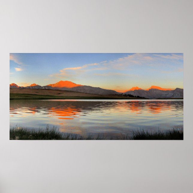 Poster Coucher de soleil sur la Sierra Crest - sentier Jo (Devant)