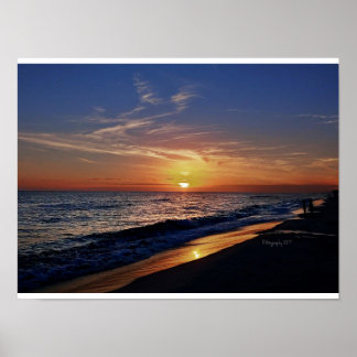 Poster Coucher de soleil sur Laguna Beach Florida, affich