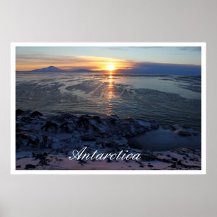 Poster Coucher de soleil sur le détroit de McMurdo, Antar