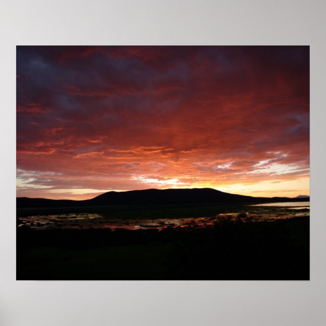 Poster Coucher de soleil sur le lac Mormon (Devant)