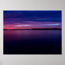Coucher de soleil sur le lac Seneca, Ohio