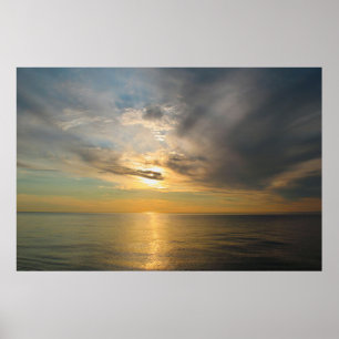 Poster Coucher de soleil sur le lac Supérieur — The Break