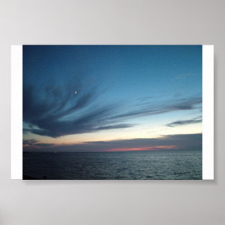 Poster "Coucher de soleil sur le son de Pamlico"