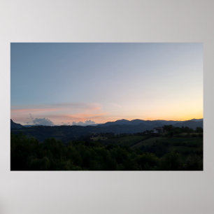 Poster Coucher de soleil sur les Carpates – Photographie