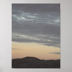 Poster Coucher de soleil sur les grandes dunes de sable,