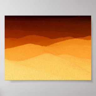 Poster Coucher de soleil sur les montagnes