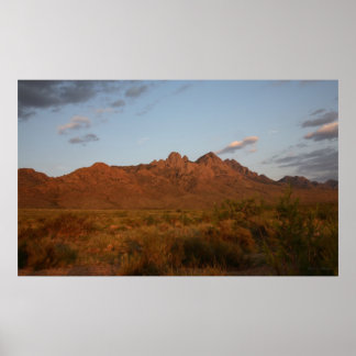 Poster Coucher de soleil sur les montagnes de l'Organ
