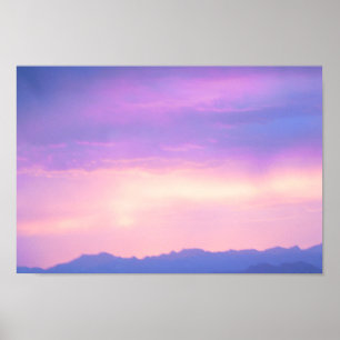 Poster Coucher de soleil sur les Rocheuses près de Denver