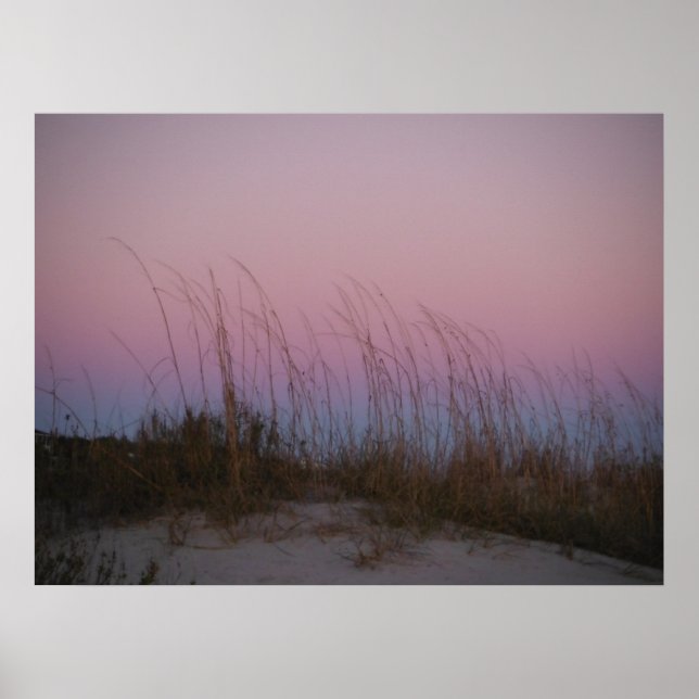 Poster Coucher de soleil sur l'île de Sullivan, Caroline  (Devant)