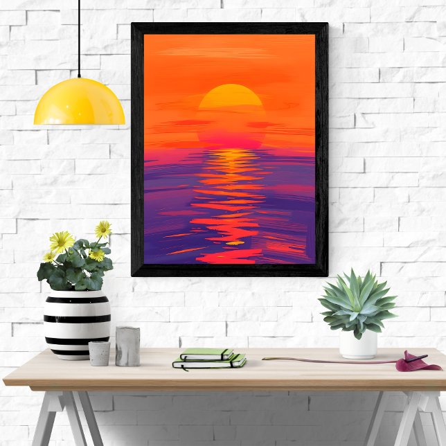 Poster Coucher de soleil sur l'océan (Créateur téléchargé)
