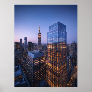 Poster Coucher de soleil sur New York