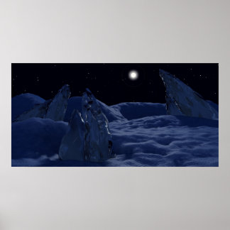 Poster Coucher de soleil sur Pluto