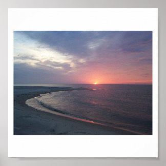 Poster Coucher de soleil sur Sand Island
