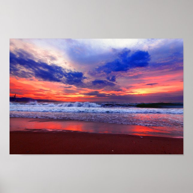 Poster Coucher de soleil tropical (Devant)