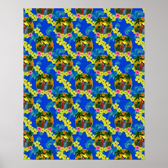 Poster Coucher de soleil tropical (Devant)