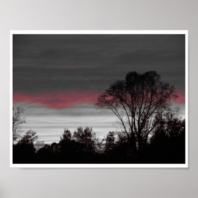 Poster Coucher de soleil unique (Devant)