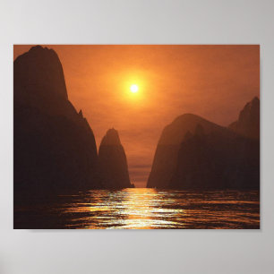Poster Coucher de soleil vietnamien