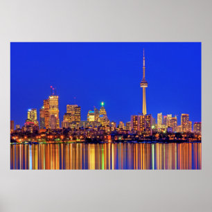 Poster Coucher de ville de Toronto la nuit