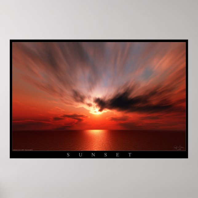 Poster Coucher du soleil (Devant)
