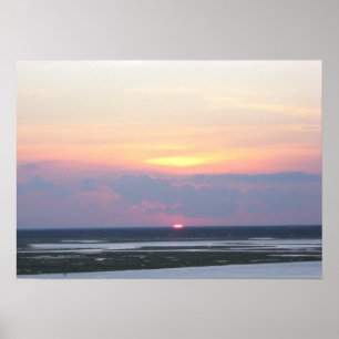 Poster Coucher du soleil au-dessus de la baie de Margate