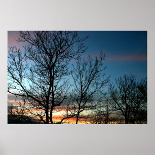 Poster Coucher du soleil coloré