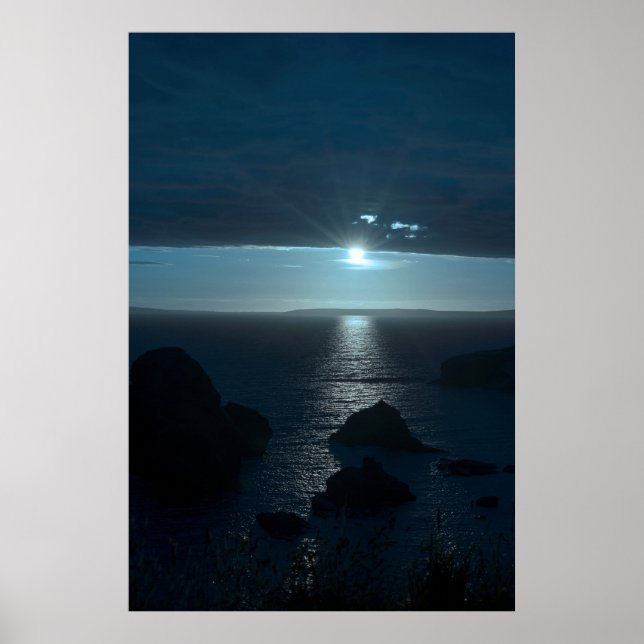 Poster coucher du soleil de la voie atlantique (Devant)