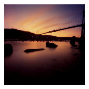 Poster Coucher du soleil de pont de St Johns