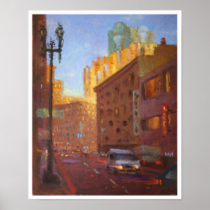 Poster Coucher du soleil de St de remous