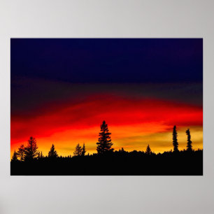 Poster Coucher du soleil de Yellowstone