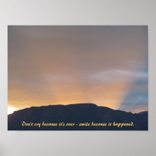Poster Coucher du soleil derrière l'affiche de Cheyenne M
