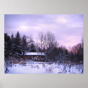 Poster Coucher du soleil d'hiver
