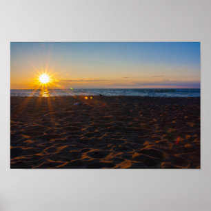 Poster Coucher du soleil du lac Supérieur, Ontonagon,