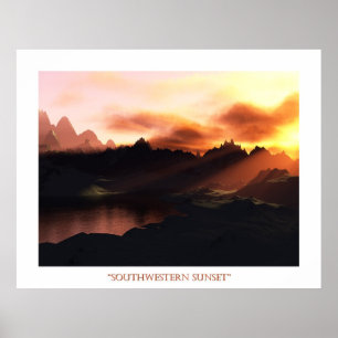 Poster Coucher du soleil du sud-ouest
