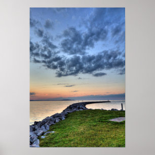 Poster Coucher du soleil, Elk Rapids, Michigan