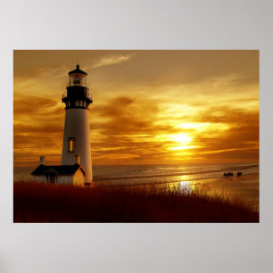 Poster Coucher du soleil Pacifique