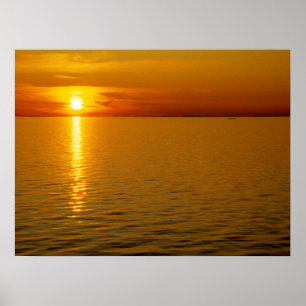 Poster Coucher du soleil suédois d'îles