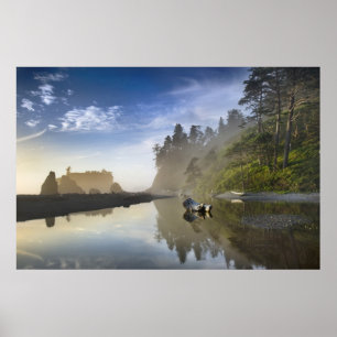 Poster coucher du soleil sur la plage de Ruby, parc natio