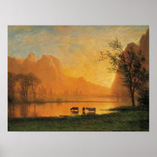 Poster Coucher du soleil sur Yosemite