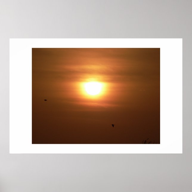Poster Coucher le soleil. (Devant)