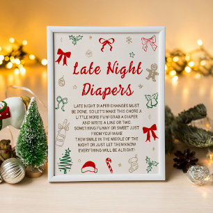 Poster Couches pour la nuit de Noël pour bébé