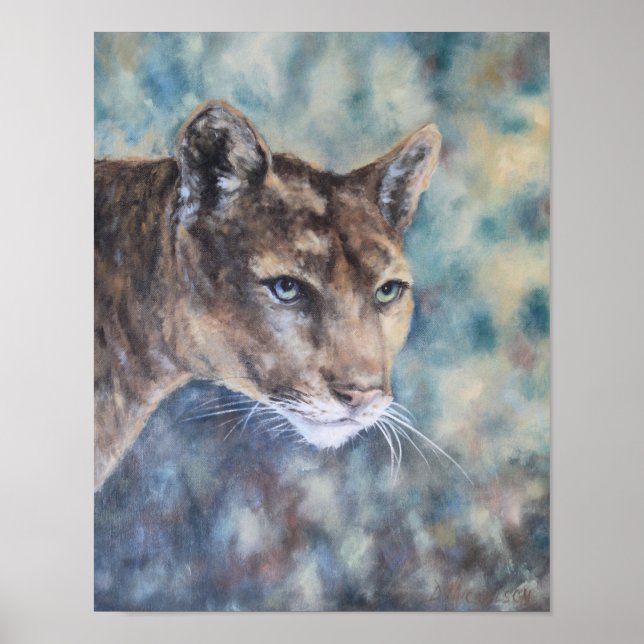 Poster Cougar Gaze Art (Devant)