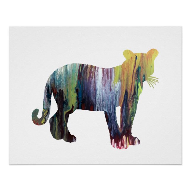 Poster Cougar / Puma art (Devant)