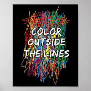 Poster Couleur À L'Extérieur De La Sensibilisation sur l'