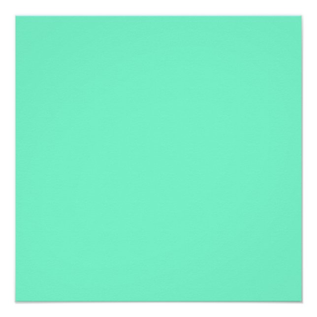 Poster couleur aquamarine (Devant)